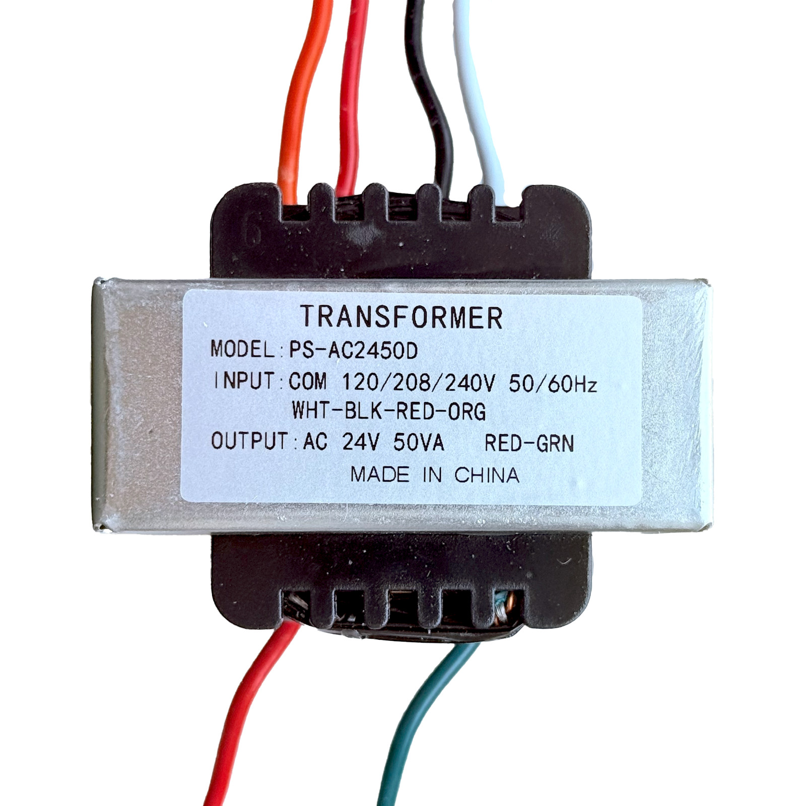 CORALVOLT 24V 50VA HVAC Transformer, Multi-Tap 120/208/240V Input