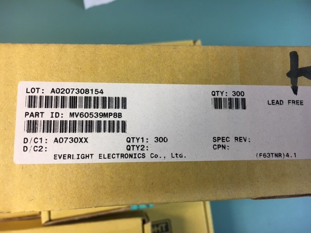 LOT OF (300) NEW EVERLIGHT MV60539MP8B LED Circuit Board Indicators 4 X RED R/A