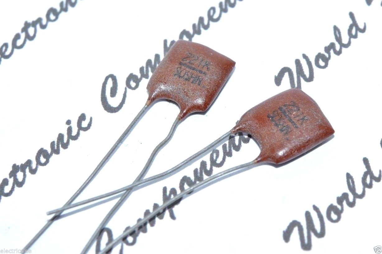 2pcs -SOSHIN 220P (220PF 0,22nF) 500V 10% Silvered Mica Capacitor