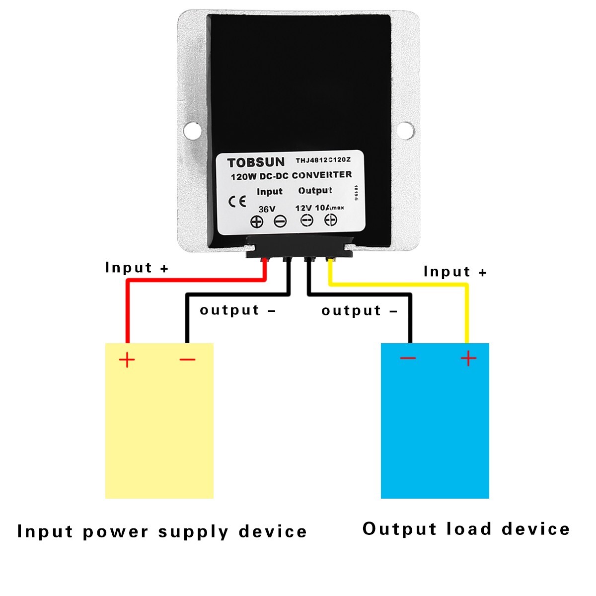 Golf Cart Converter DC 36V to DC 12V 10A 120W Step Down Regulator Reducer IP68