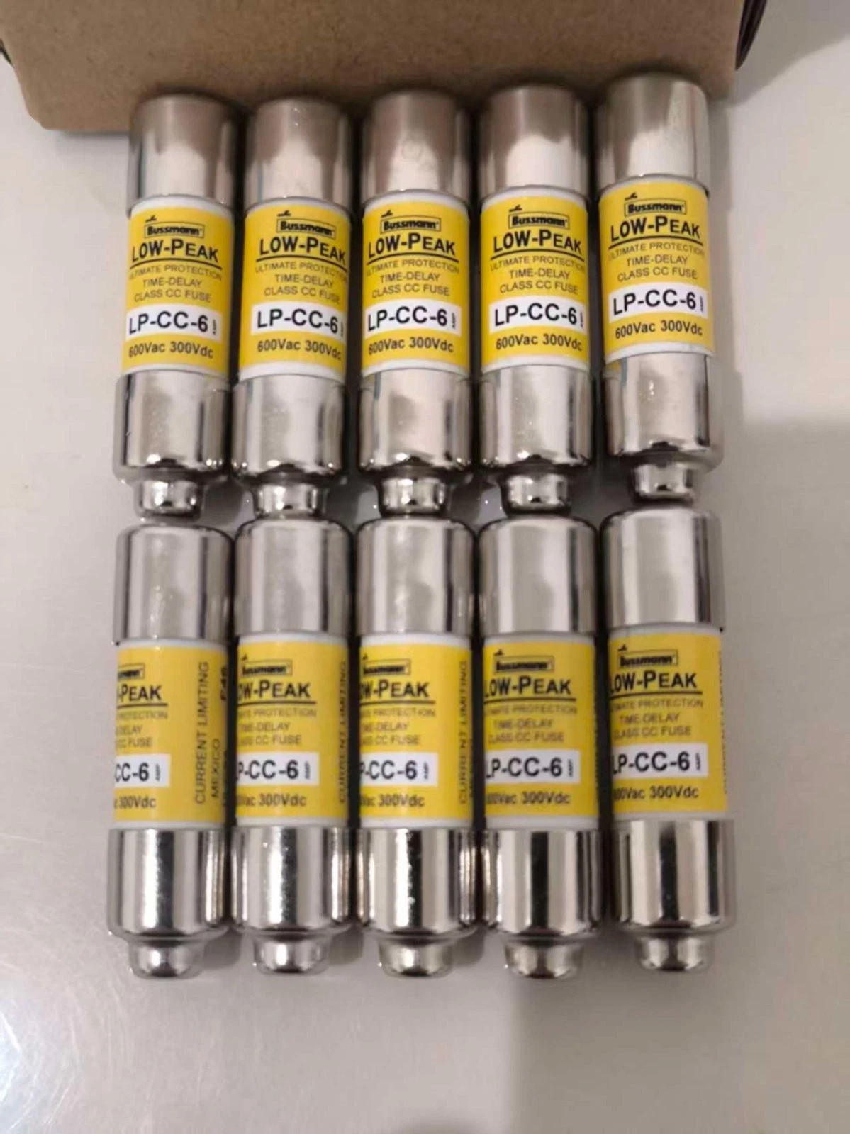 10PCS OEM Class CC Fuse LP-CC-6 LPCC6, Time delay fuse 600V 6A US stock