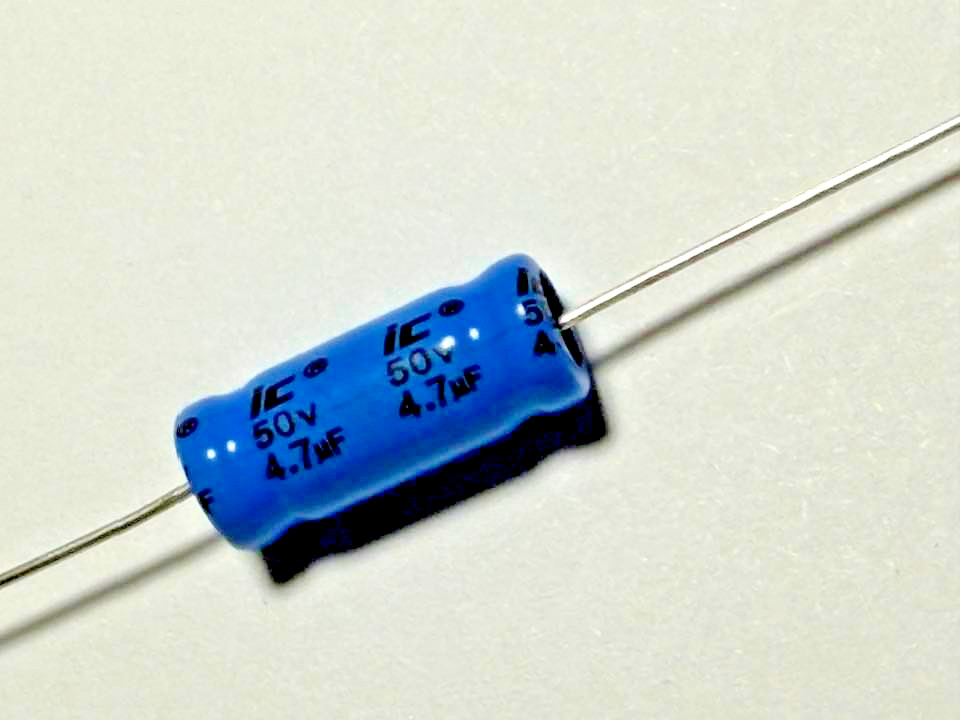 25X – 4.7uF @ 50V (NON-POLAR) Axial Electrolytic – Good for AUDIO CROSSOVER #208