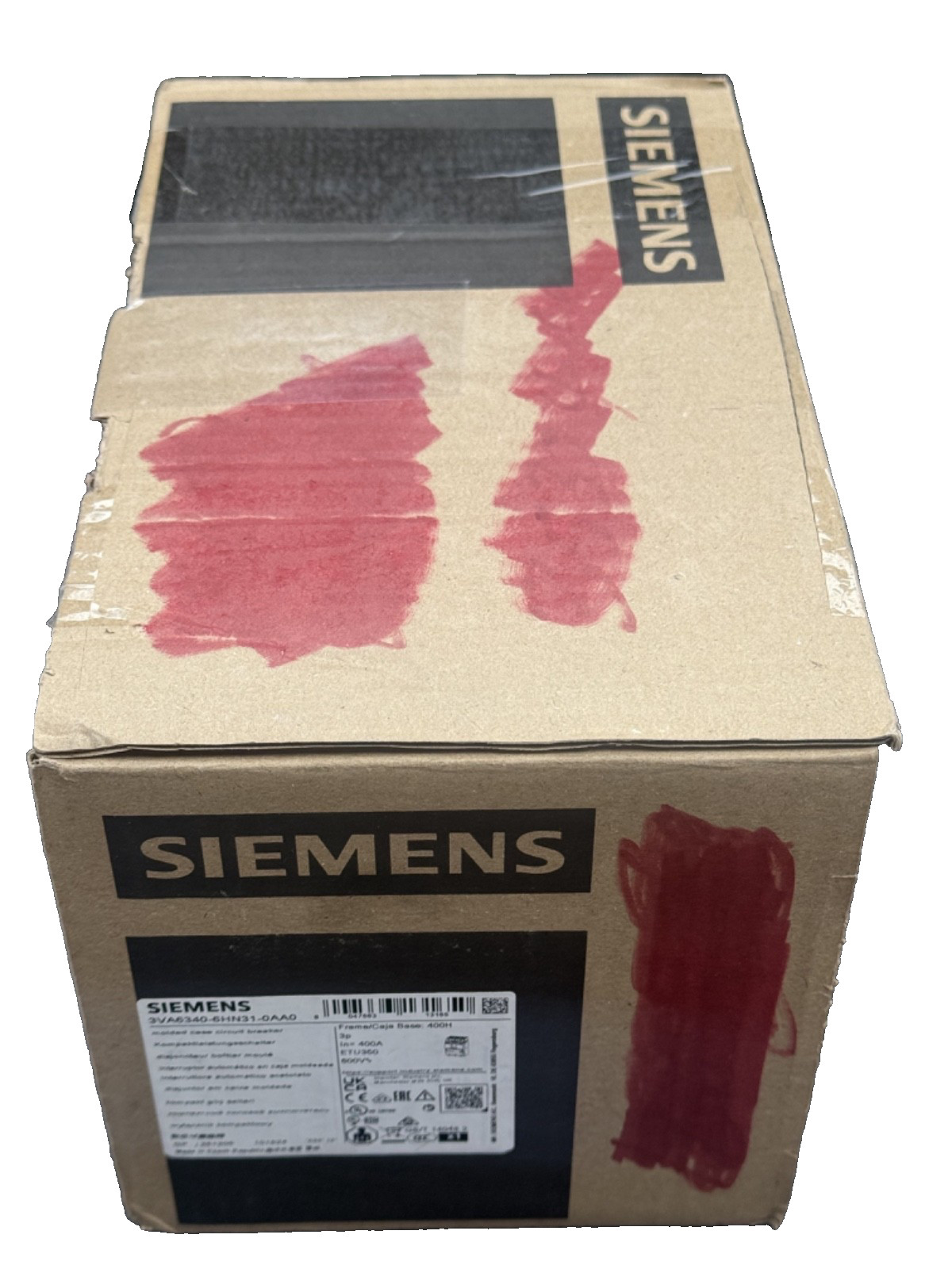 NEW Siemens 3VA6340-6HN31-0aa0 3p 400a 65k LSI Trip Unit Circuit Breaker – NEW