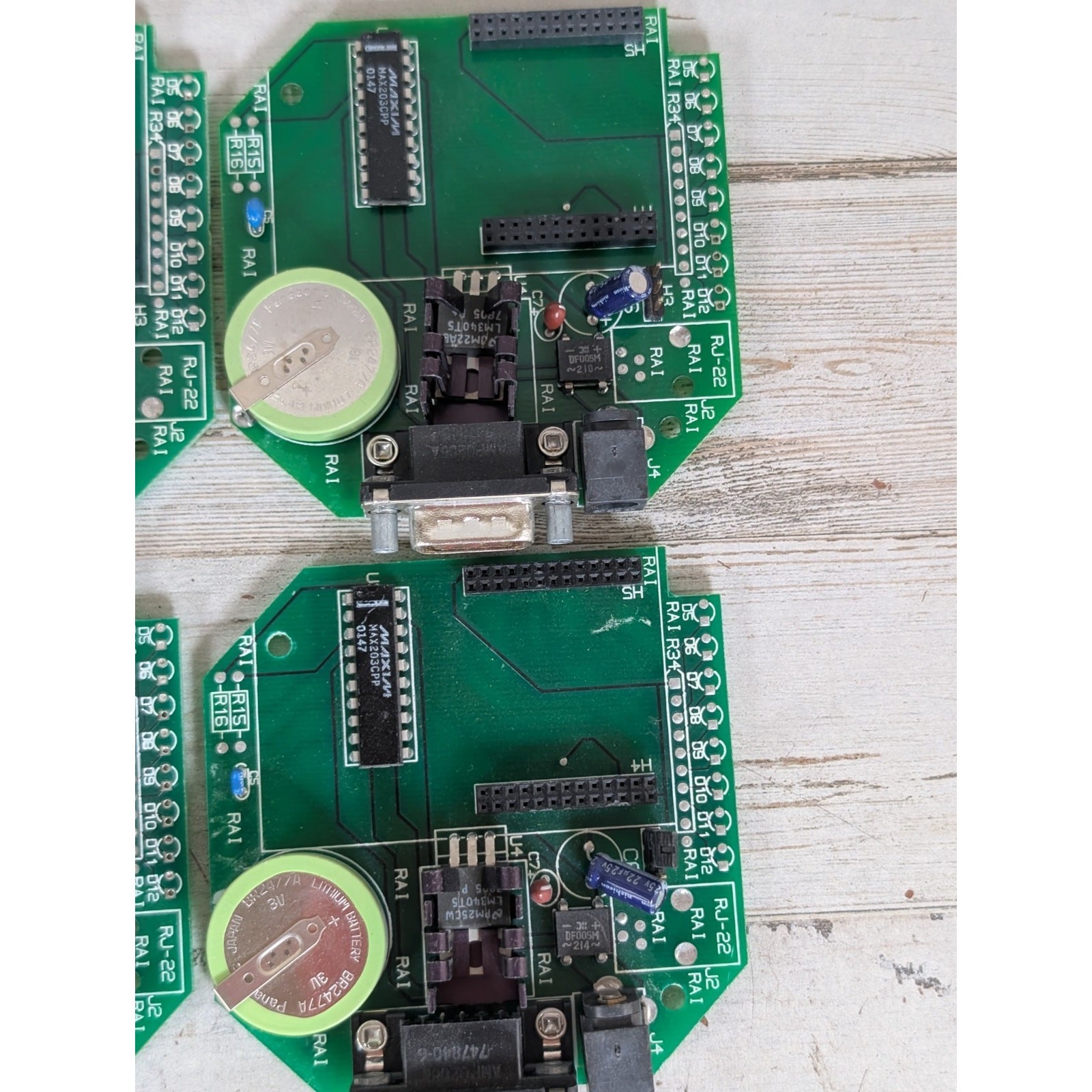 Lot Circuit Boards w Maxim MAX203CPP Transceiver Chip RAI P63664 AC-02 0203 DB-9