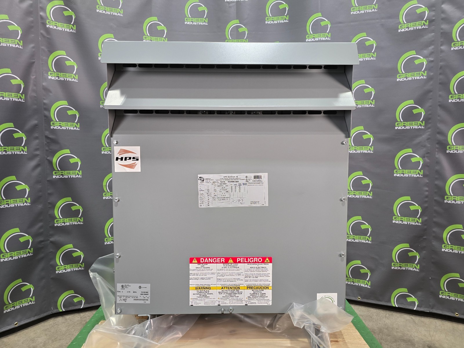 NEW 75 KVA STEP UP Dry Transformer 208 Delta to 480Y/277 Hammond SG3A0075BK 3R