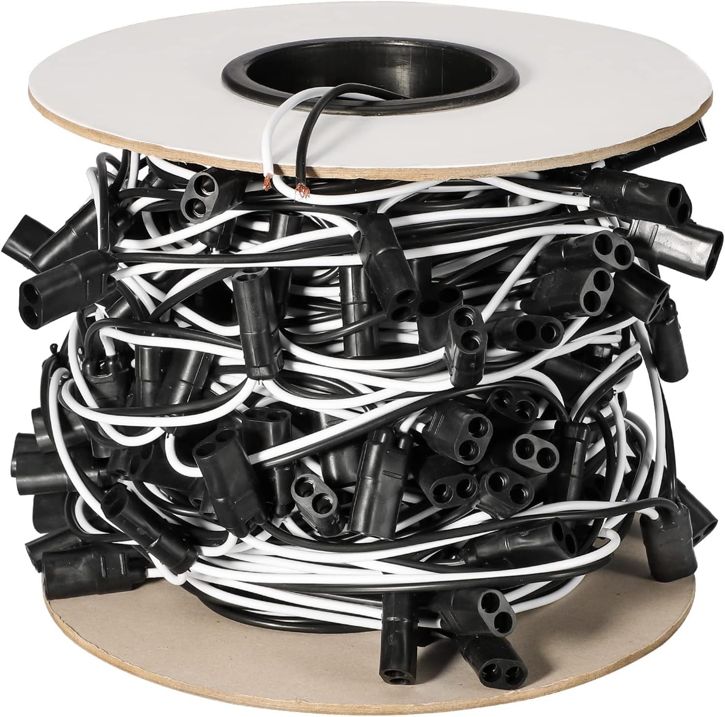 Partsam 150-Counts 2-Prong Double Female Bullet Plug Wire Harness Roll – 6″ Lead