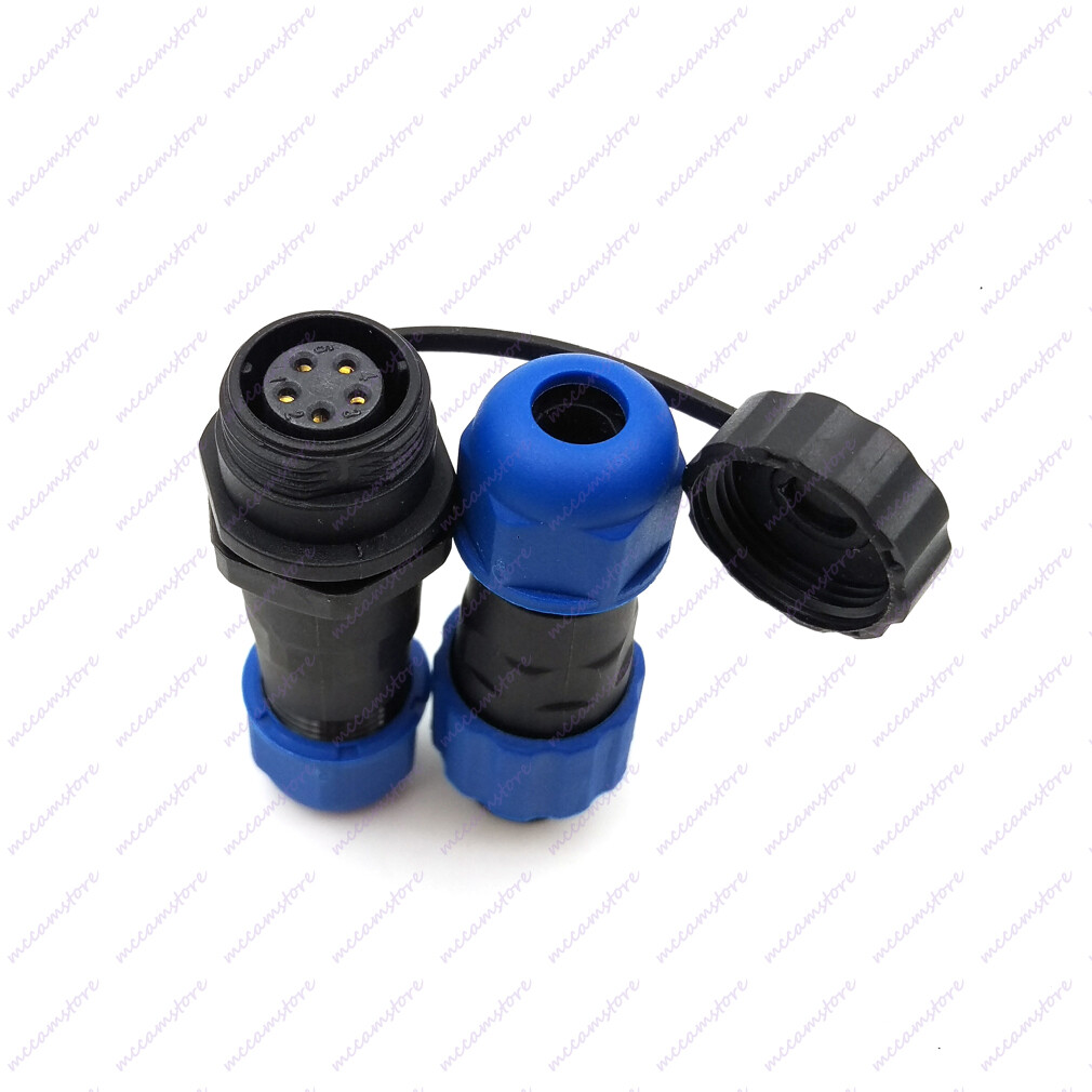 Waterproof Connector Cable Coupler SD13 Inline IP68 Plug & Socket Pair 1-7 pin