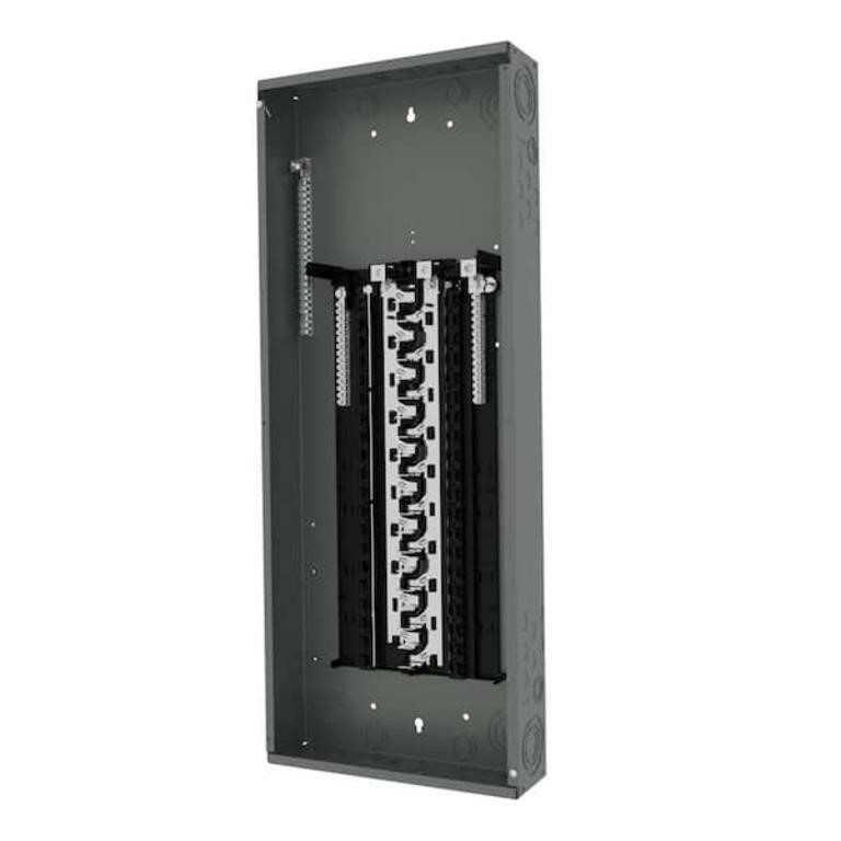 Rectangular Gray Metal Main Lug Electrical Panel for Interior Wall Flush Mount