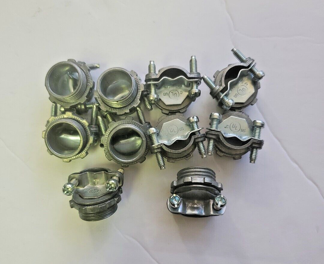 Topaz 120 3/8″ NM Cable Clamp Type Connector Zinc Die Cast LOT of 10 PCS.
