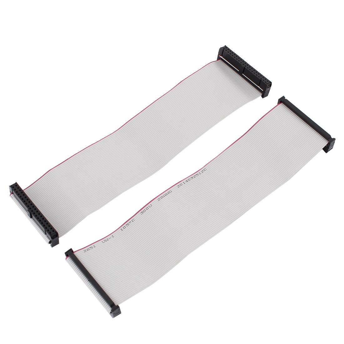 uxcell 2.54mm 40-Pin Female to IDE Flat Ribbon Cable 20cm 2 Pcs Grey