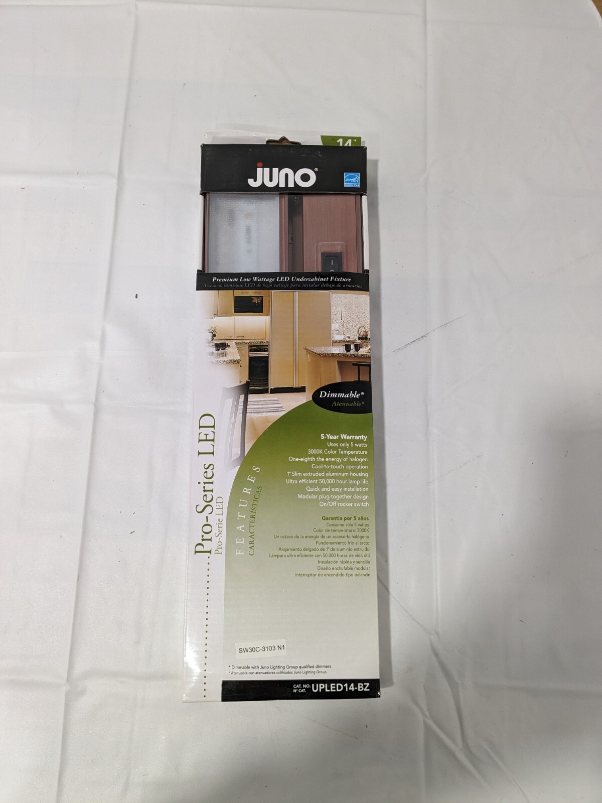 Juno Pro-Series LED 14″ Undercabinet Light Fixture Bronze UPLED14-BZ