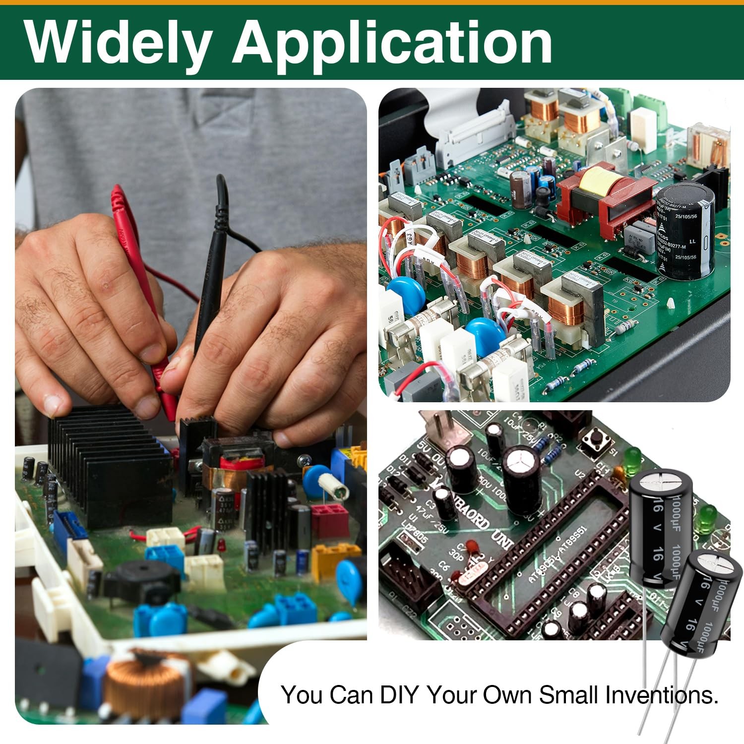 280 Pcs Electrolytic Capacitor Assortment Kit(0.1Uf – 1000Uf), 24 Values Direct