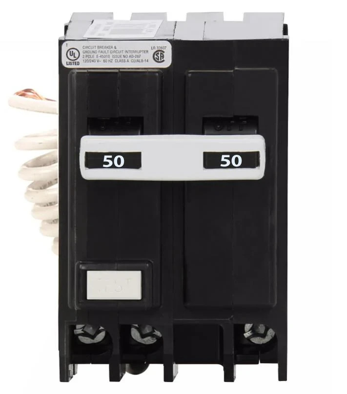 Eaton Breaker, 50A, 2P, 120/240V, 10 kAIC, Type BR Ground Fault – GFTCB250