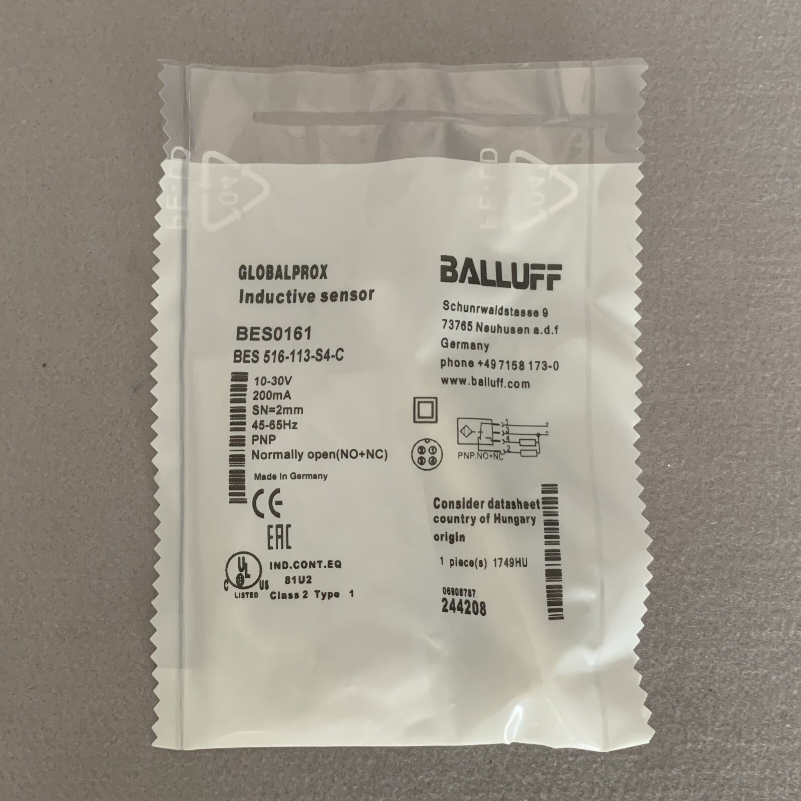 1PC New BALLUFF BES 516-113-S4-C Inductive Proximity Sensor One year warranty