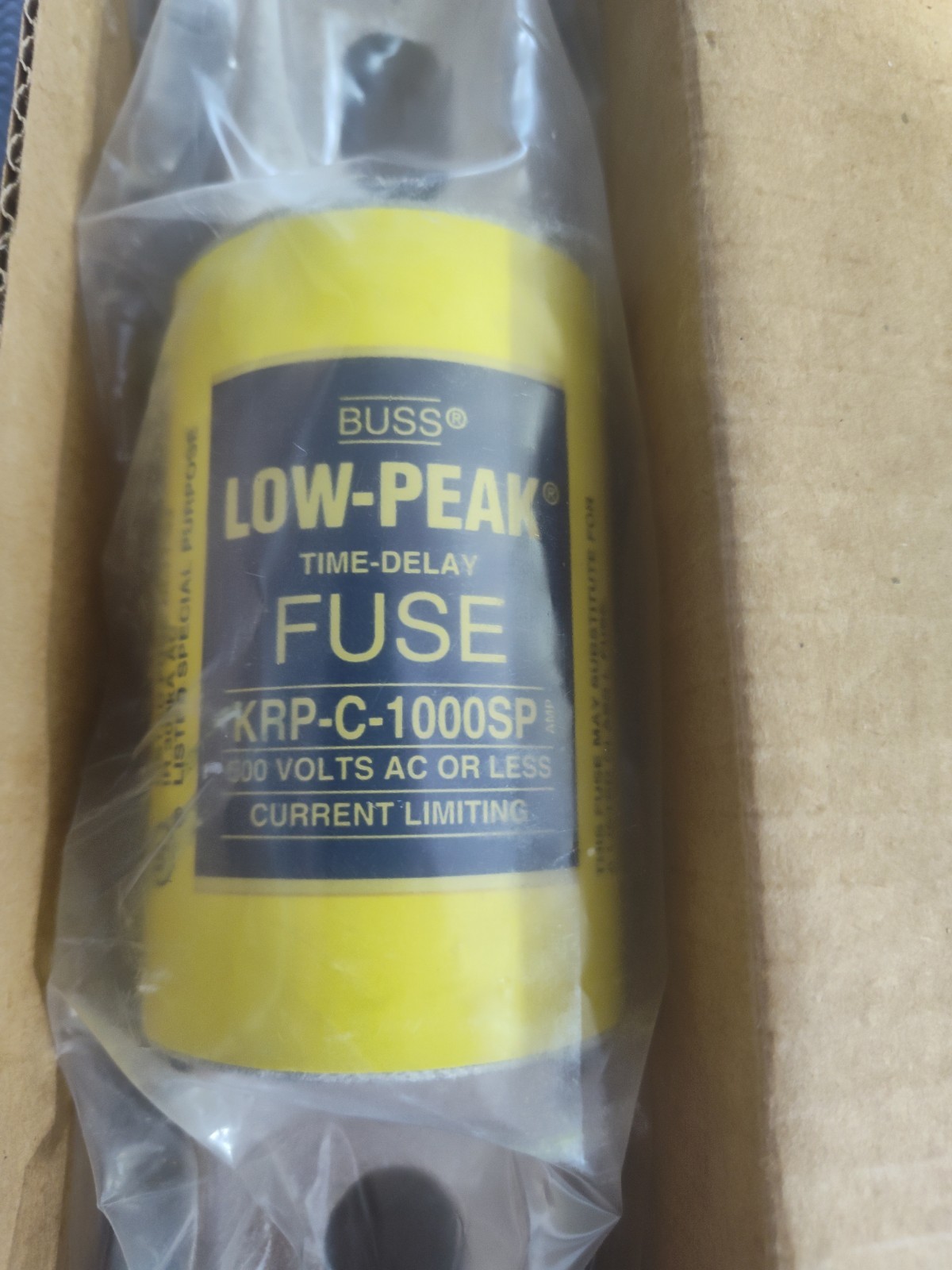 Bussmann Low-Peak Time-Delay Fuse KRP-C-10000SP New W/Box Untested