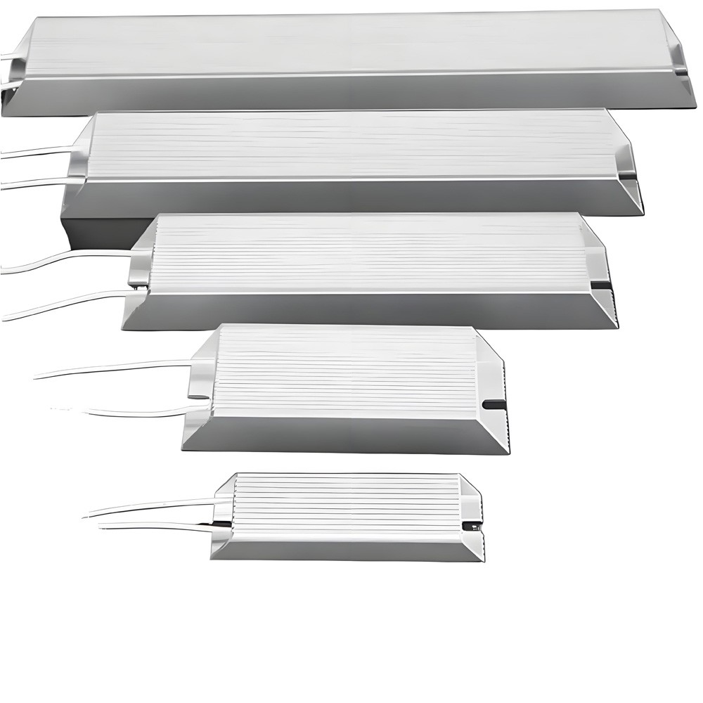 100W , 5 Ohm~500 Ohm Terminals Aluminium Housing Braking Resistor Resistance-