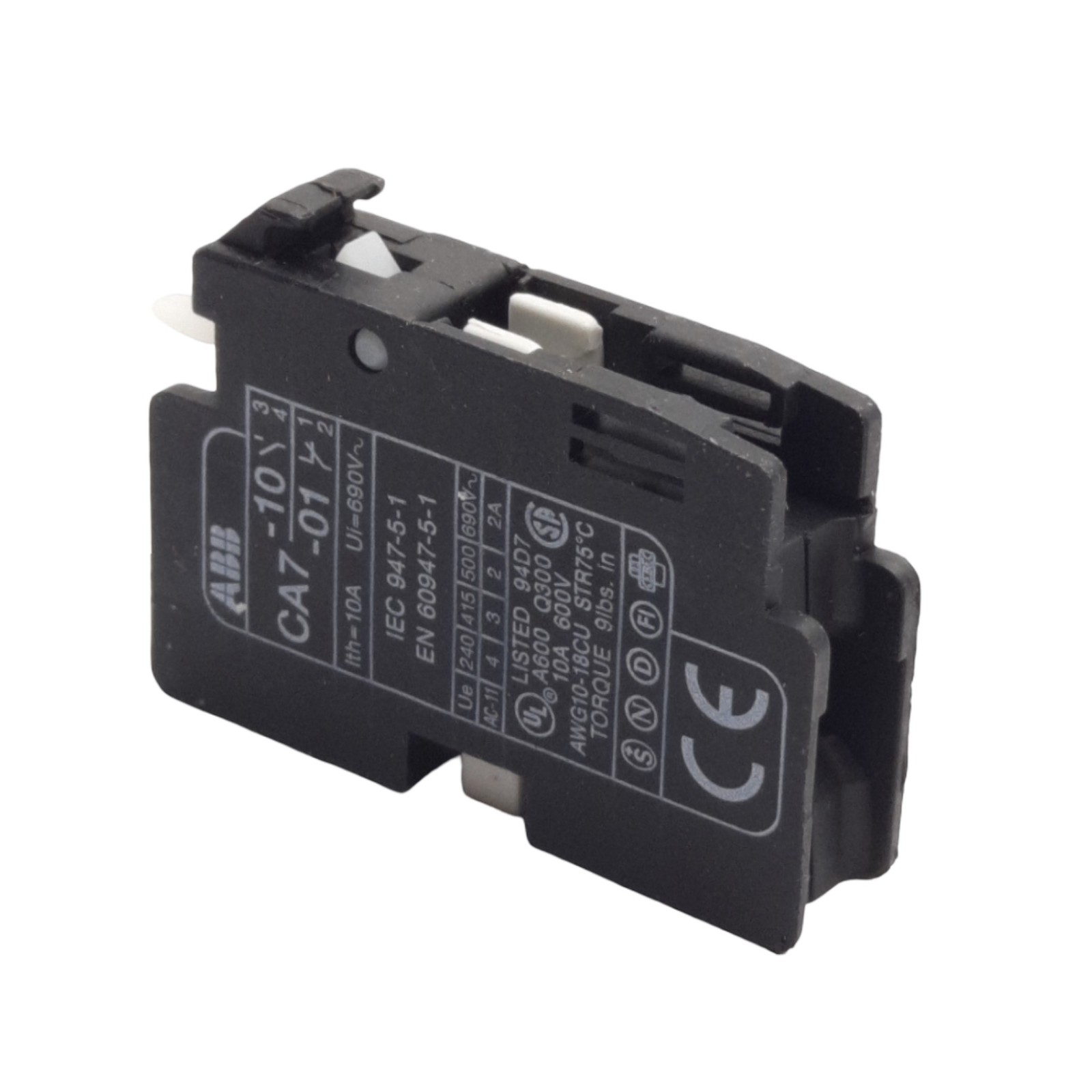 ABB CA7-10 Auxiliary Contact, 1x Normally Open, Rating: 690VAC 10A
