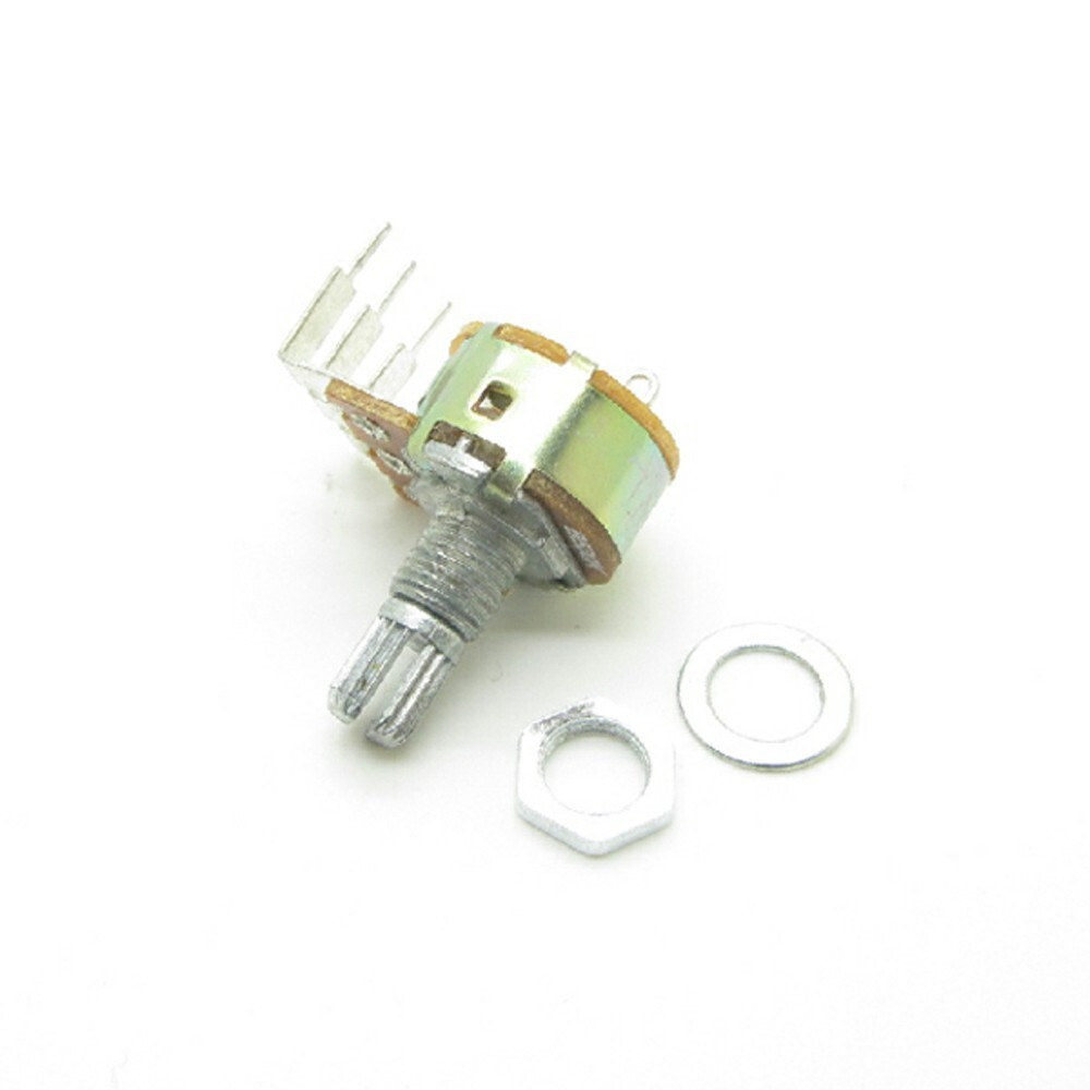 US Stock 10PCS Rotary Potentiometer With Switch ON/OFF Right Angle 3-Pin 1k-500k