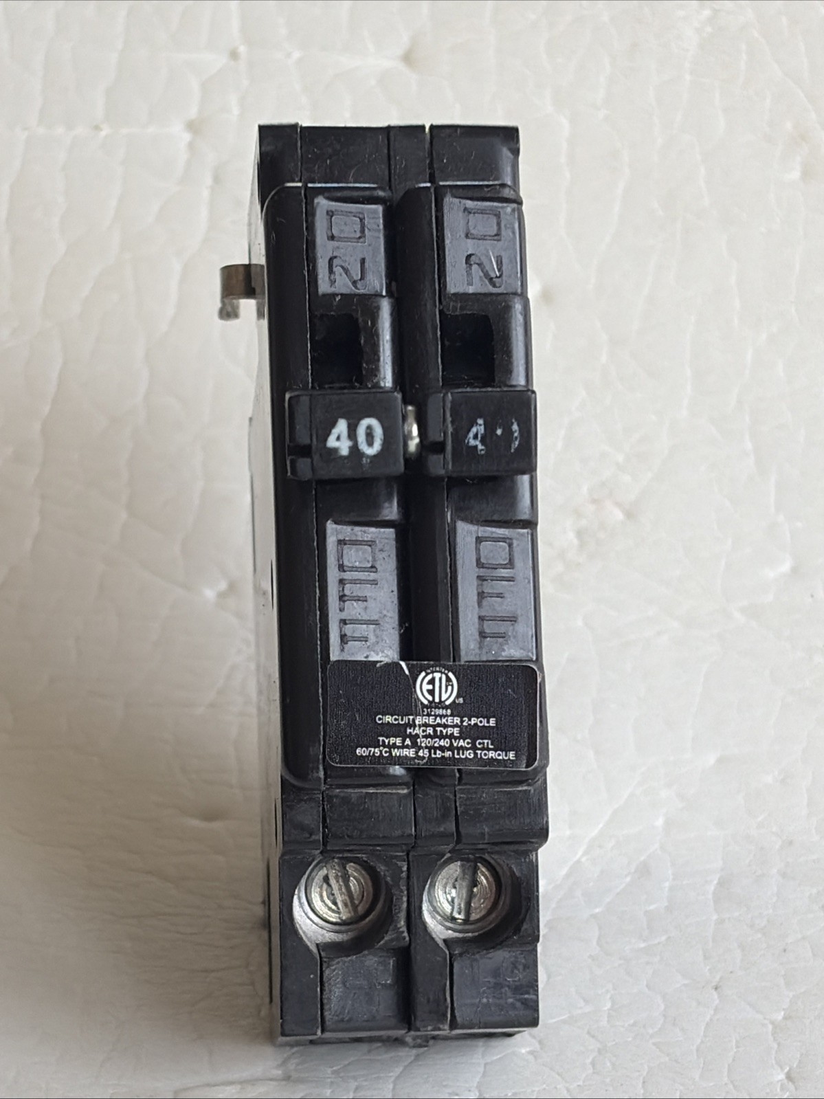Ubitba240 Type A Challenger A240 (MH240)Replacement Two Pole 40 Amp CTL ~used