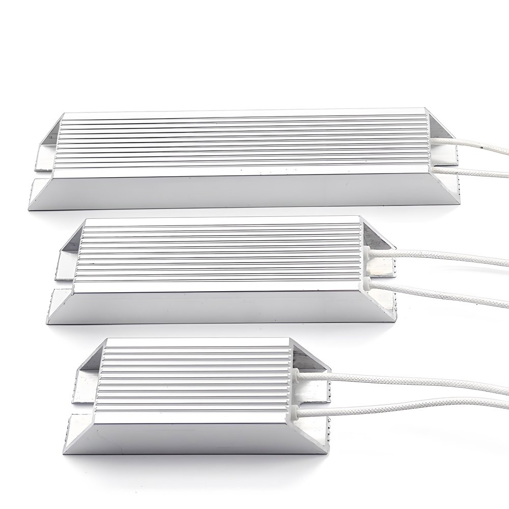 100W , 5 Ohm~500 Ohm Terminals Aluminium Housing Braking Resistor Resistance-