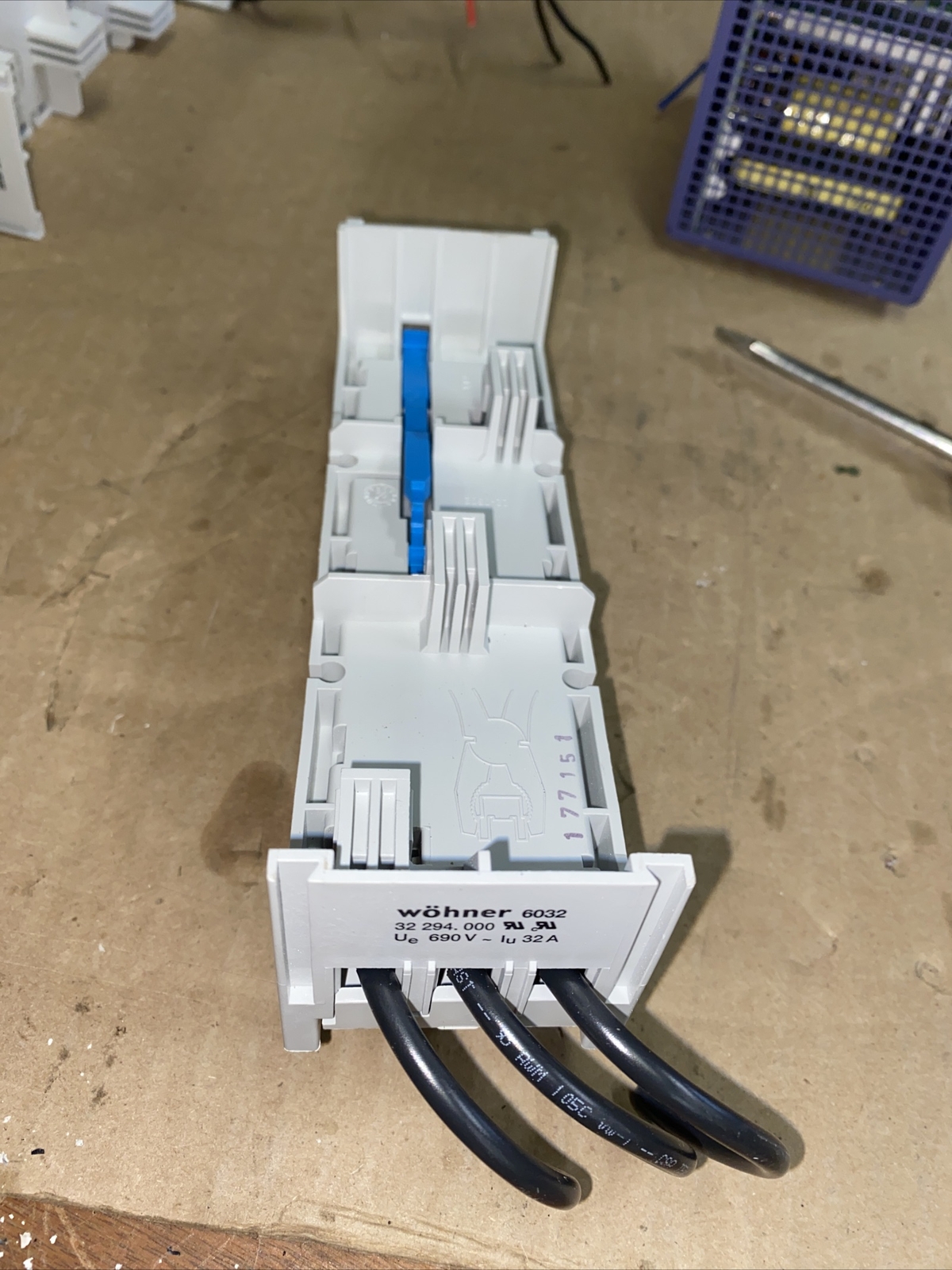 Wohner 6032 32 294.000 Busbar Adapter 690V 32A Used With Warranty (Lot of 3)