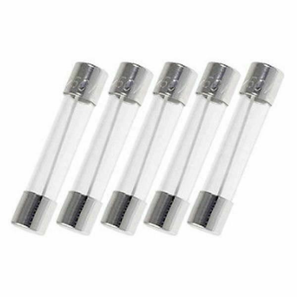 Pack of 5, 6X30mm (1/4 inch x 1-1/4 inch) AGC 15A 250v Glass Fuses Fast Blow (Qu
