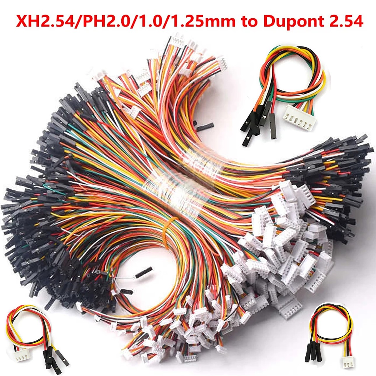 XH2.54/PH2.0/1.0/1.25mm to Dupont 2.54 1P Wire Cable Connector Converter Adapter