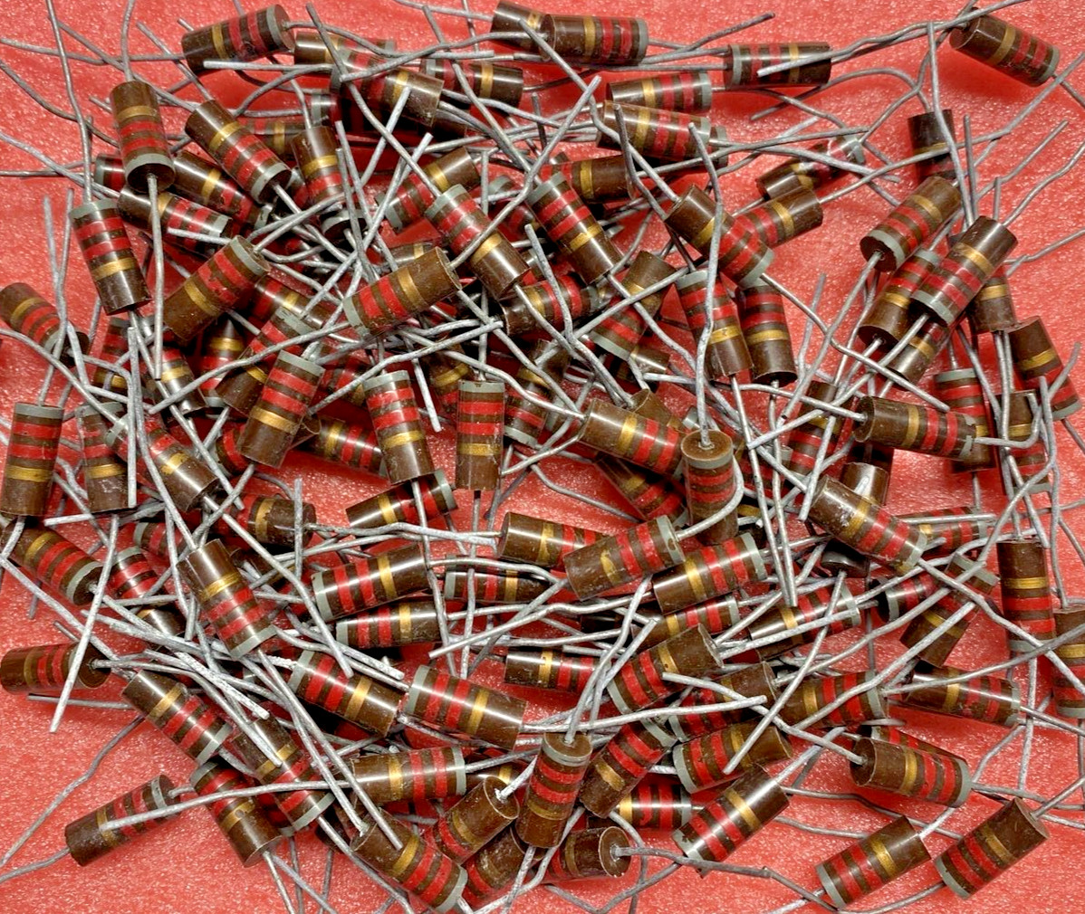 12 Pcs NOS 8K2-2W-5% RC42GF822J Carbon Resistors Allen Bradley 8.2K 8200 Ohm