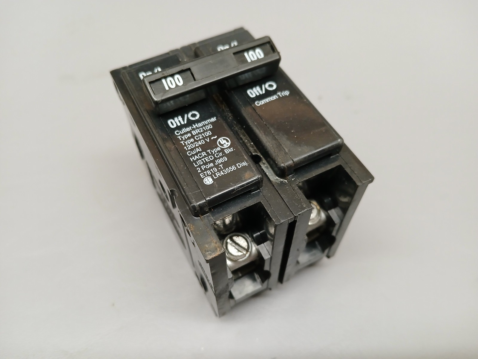 Eaton Cutler Hammer BR2100 2 Pole 100 Amp Plug On Circuit Breaker