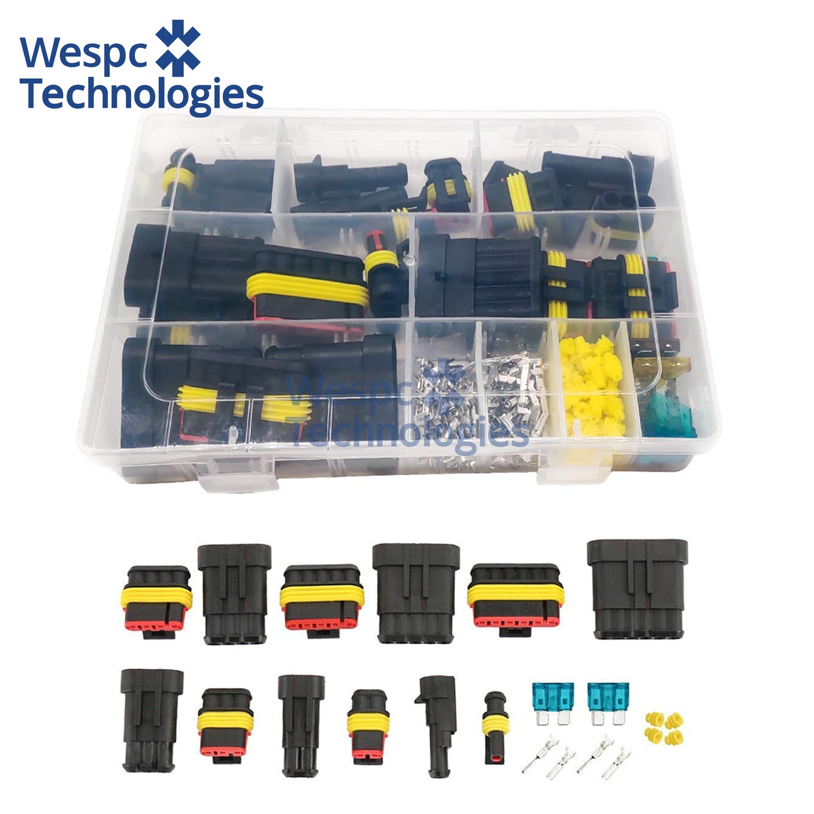 240Pcs/Pack Waterproof Auto Electrical Wire Connector Plug Kit1 2 3 4 5 6 Pin