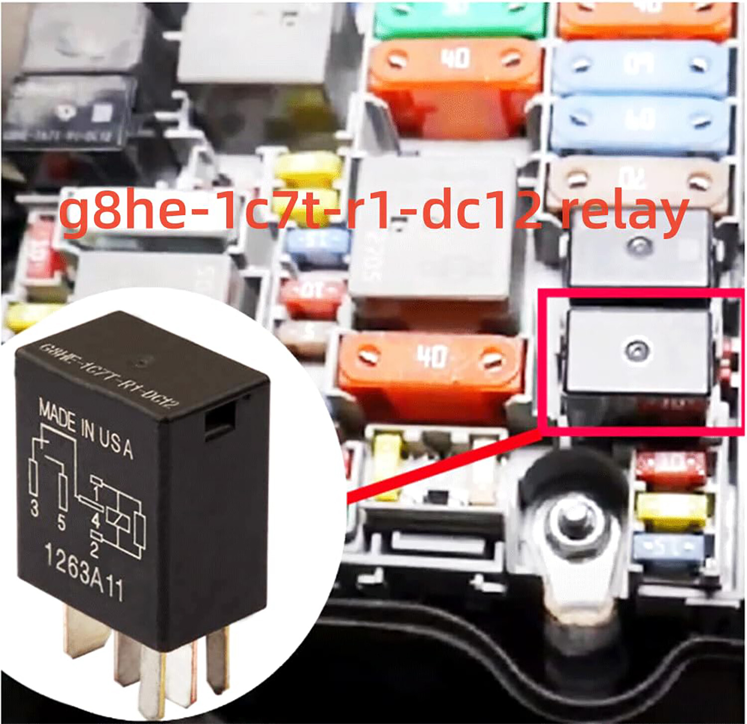 Lots of For OMRON G8HE-1C7T-R1-DC12 High Current Automobile Relays DC12V 5-Pins