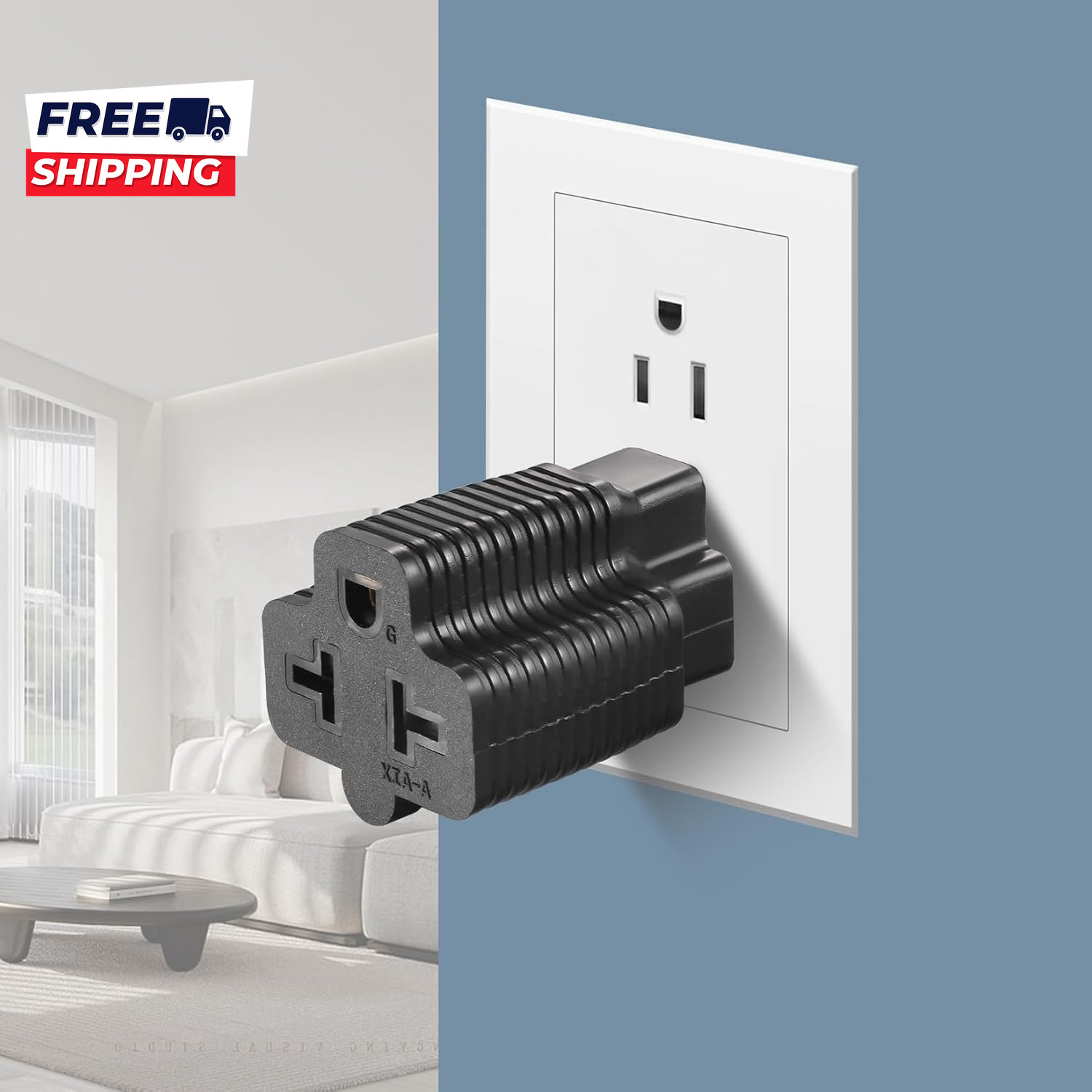 NEMA 5-15R to 5-15P 5-20P 6-15P 6-20P Adapter 15 Amp Household Plug to 20 Amp