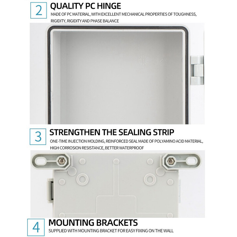 IP67Plastic Enclosure With Hasp Electrical Junction Box Outdoor Distribution Box
