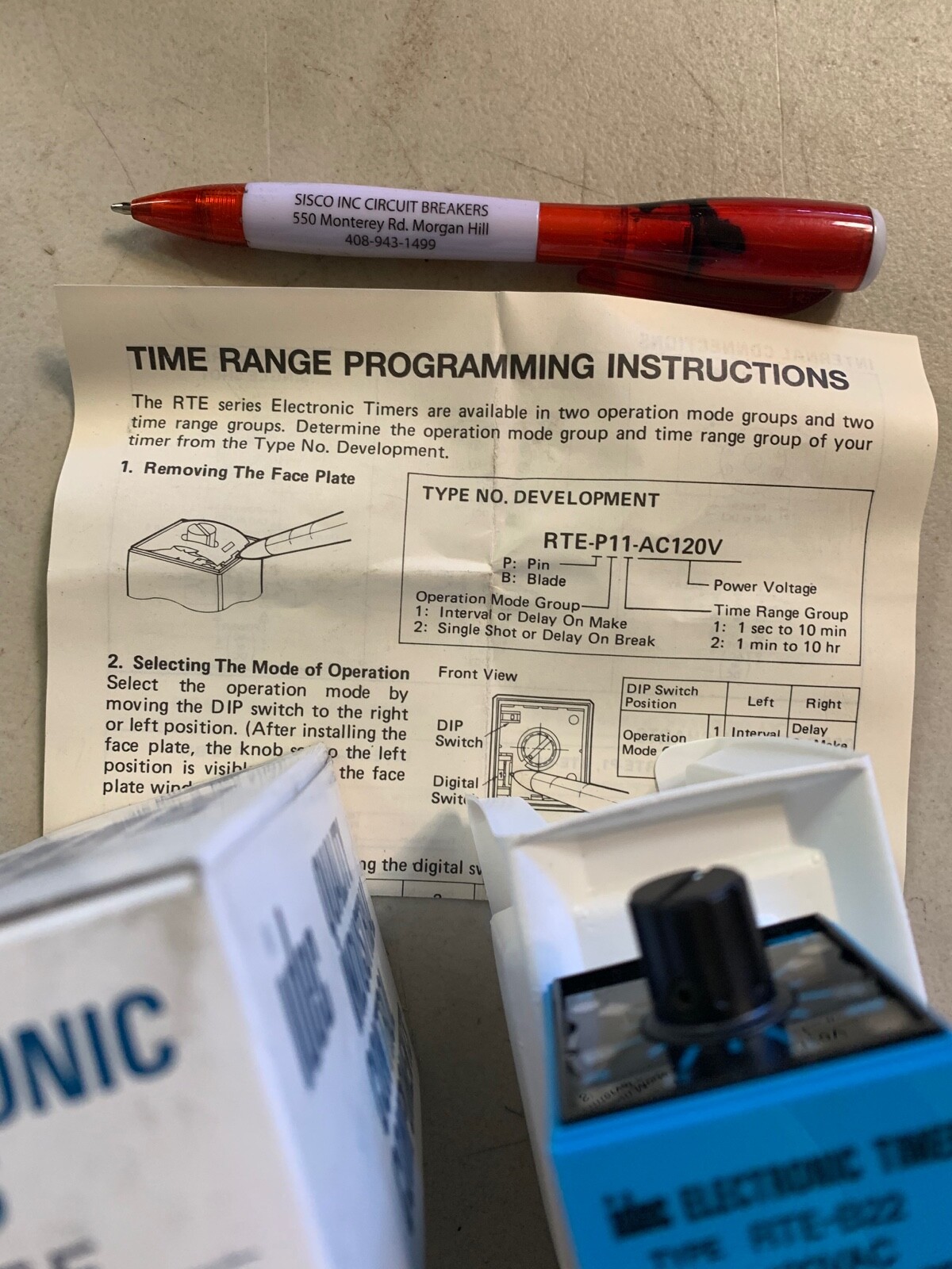 RTE-B22 Idec Timing Relay 120VAC NIB
