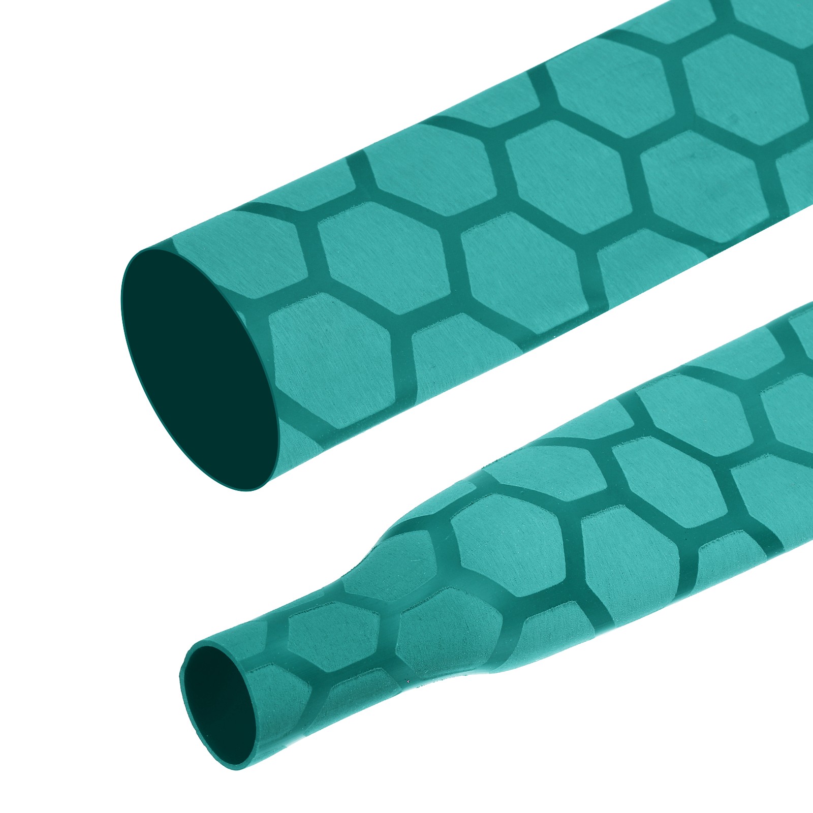 3.3ft 1.4″/35mm Dia Fishing Rod Heat Shrink Tube, Green Grid