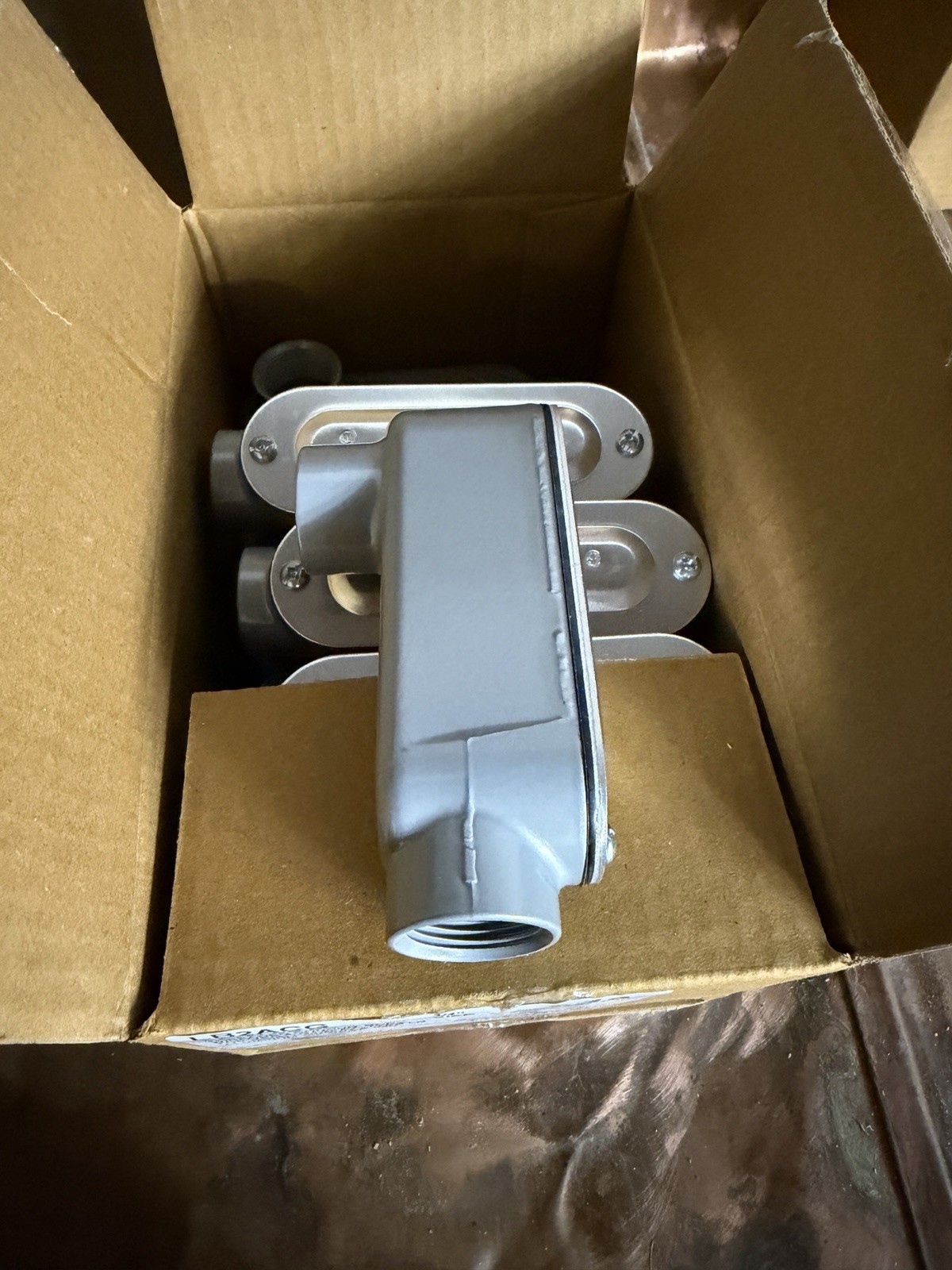 BOX OF 10! 3/4” LB THREADED CONDUIT BODY For Rigid & IMC (aluminum Die Cast)