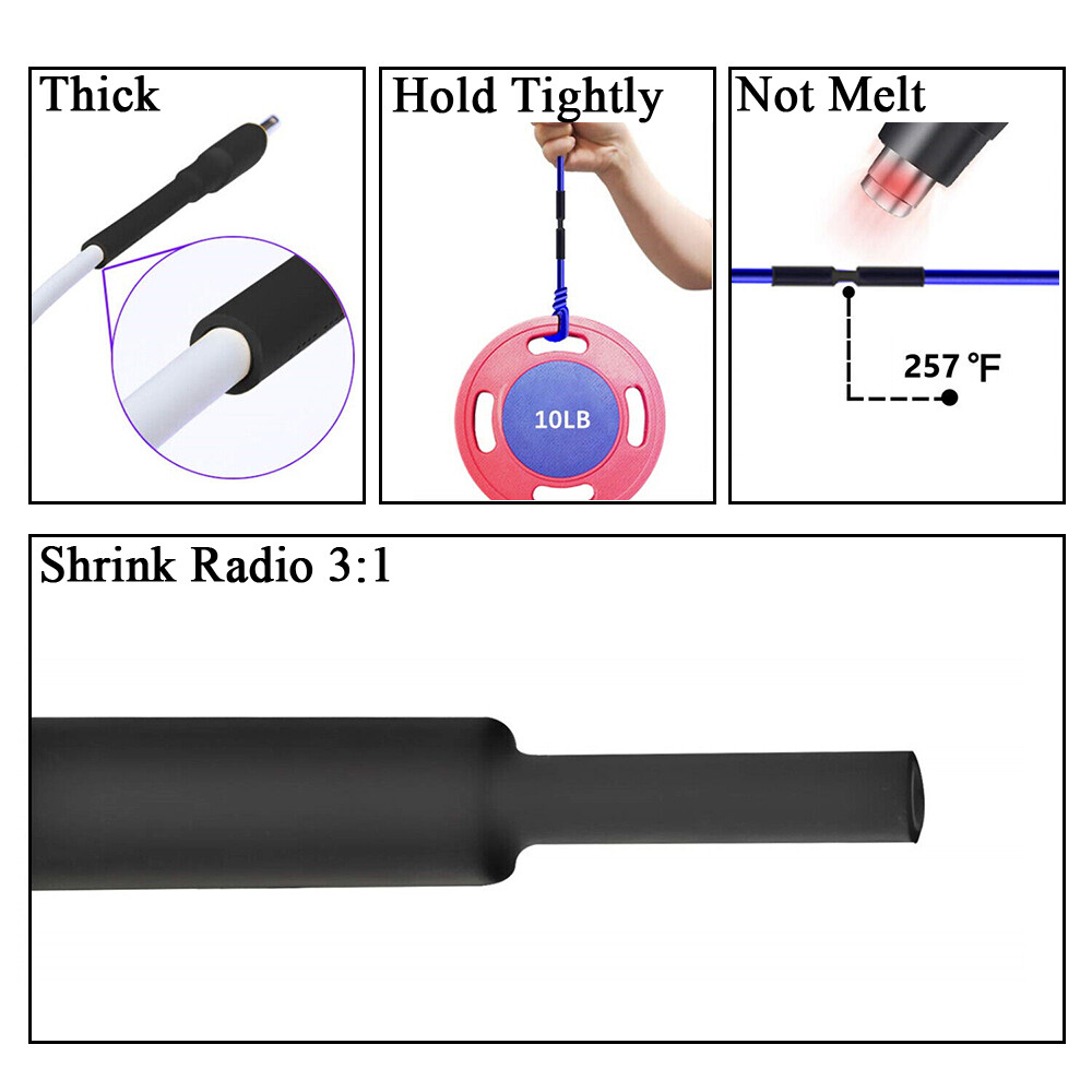 New 3:1 Heat Shrink Tube – 1/2″ Dual Wall Marine Adhesive Glue Lined Waterproof