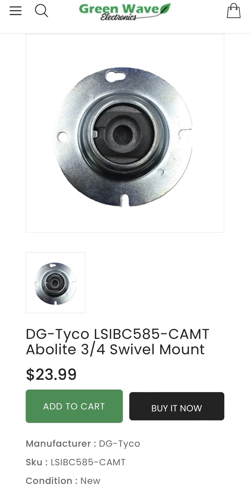 Box of 16 Abolite 3/4 Swivel Mounts For 3/4 Conduit CCTV, Exit Signs Etc