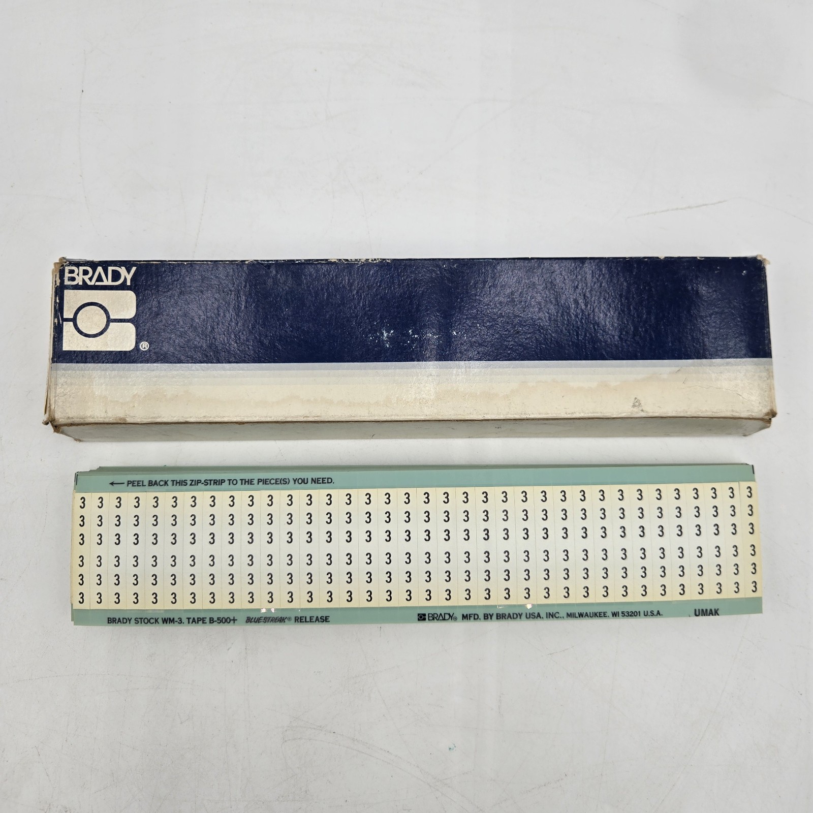 Brady WM-3 Wire Marker Label Cards Number – Partial Box 19 Cards