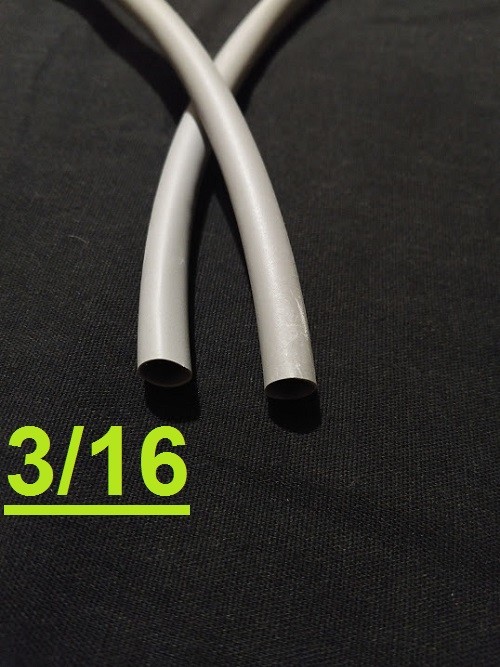 3/16 ” inch 4.7mm SLATE GREY 2:1 heat shrink tubing polyolefin (1 FOOT)