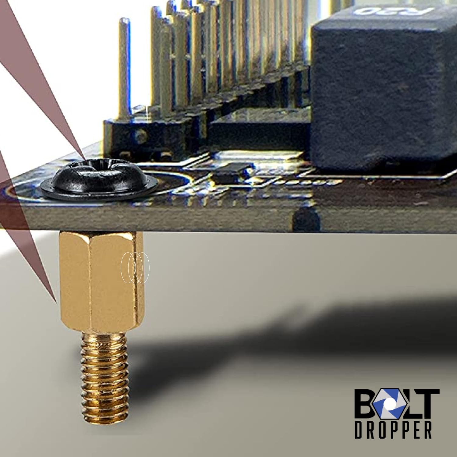 Bolt Dropper Standard, Imperial, and Metric, Metallic, Red, Brass & Black