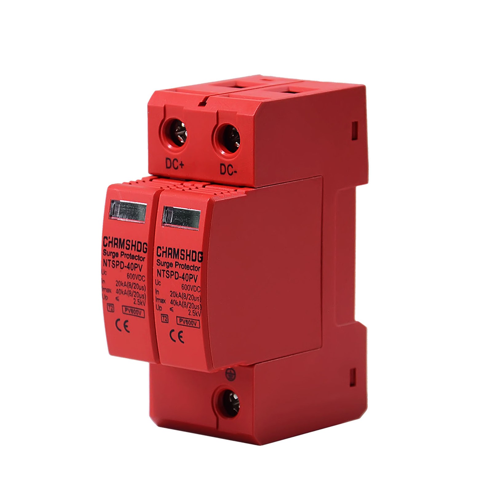 NEW 2Pole 600V Surge Protector Protective Device DC 40kA Lighting Arrester SPD