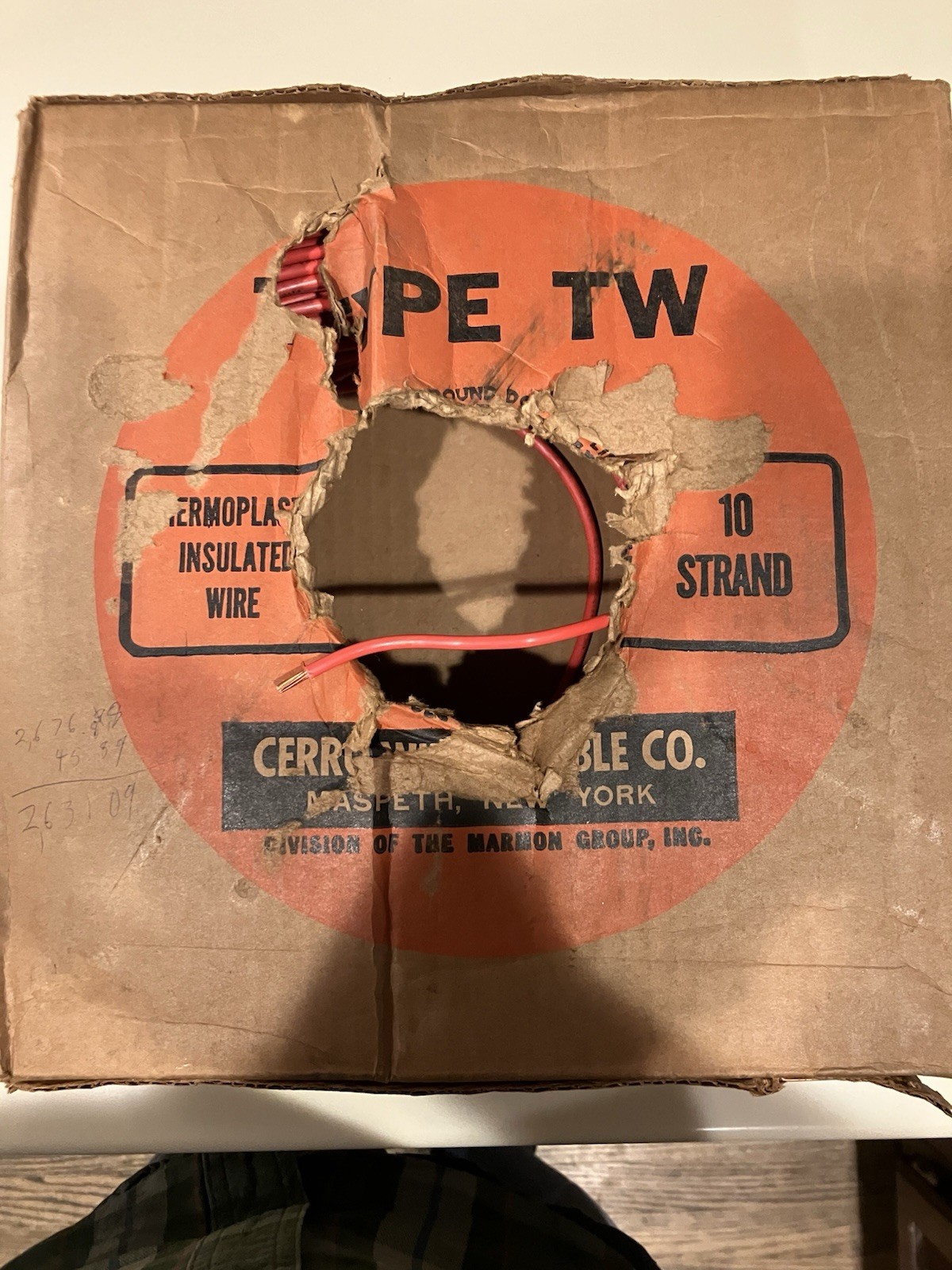 ~230 Ft Cerrowire 10 AWG Stranded Copper Building Wire Red In Original Box