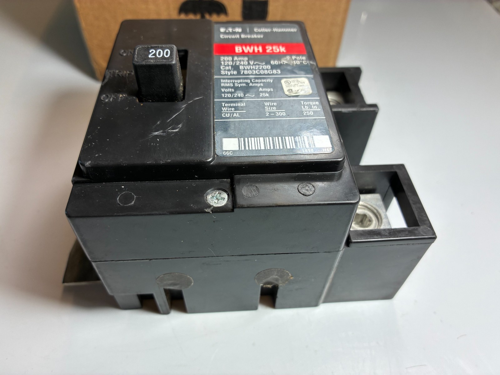 Eaton Cutler-Hammer BWH2200 (200-Amp) 2-Pole 120/240V 25Kaic TESTED 60D-WARRANTY