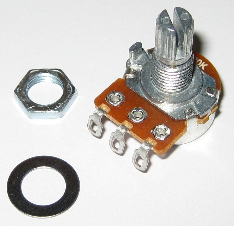 Linear ( B ) Taper 20k Ohm Potentiometer – 6mm (1/4″) Shaft – 1/8 Watt 20000 Ohm