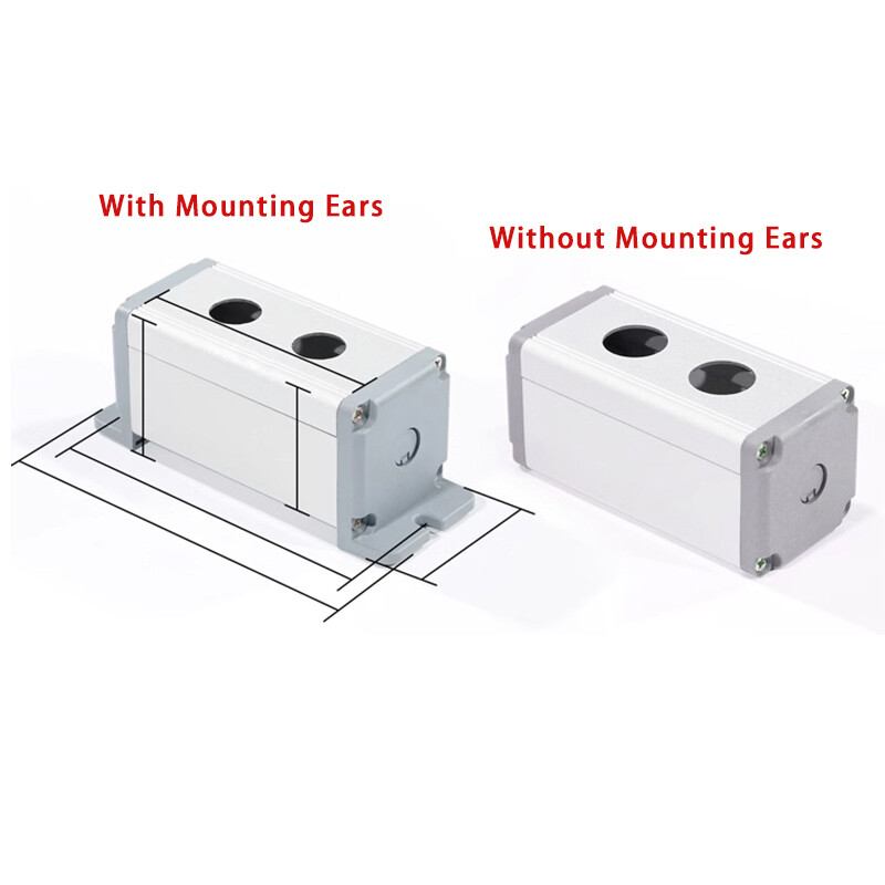 Metal Aluminum Pushbutton Control Switch Box Emergency Stop Box 12/16/19/22mm