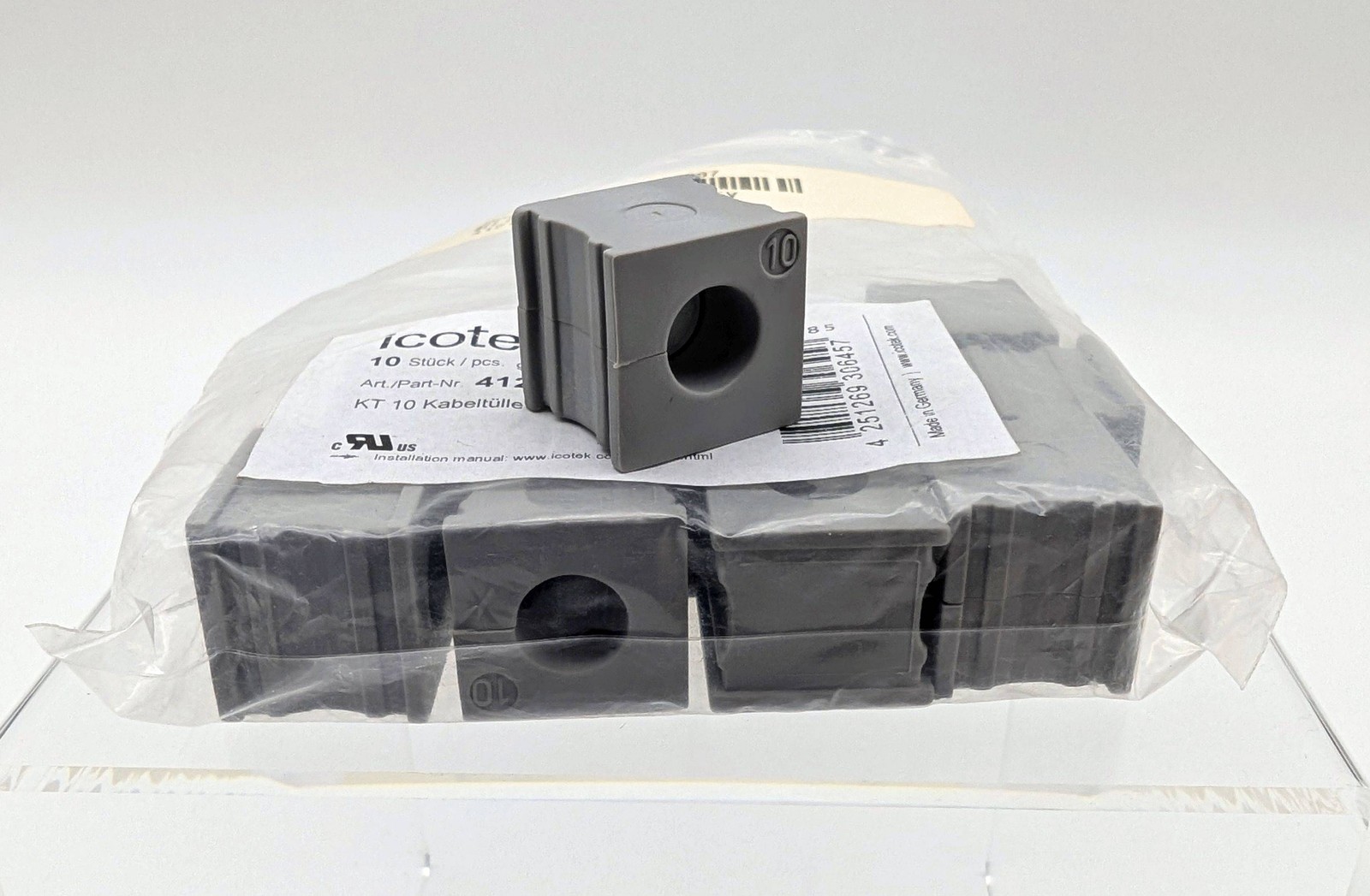 Icotek 41210 KT 10 Cable Grommets for 10-11mm Cables Pack of 10