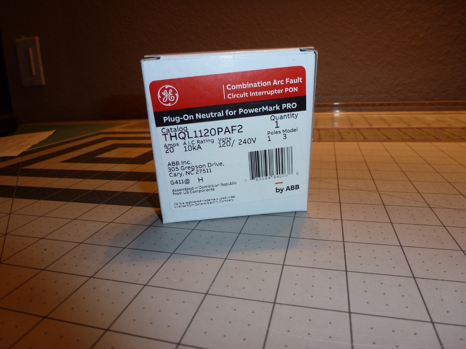 10 – GE THQL1120PAF2 Combo Arc Fault Circuit Breaker: 20A – 120/240V – 10kA -NEW