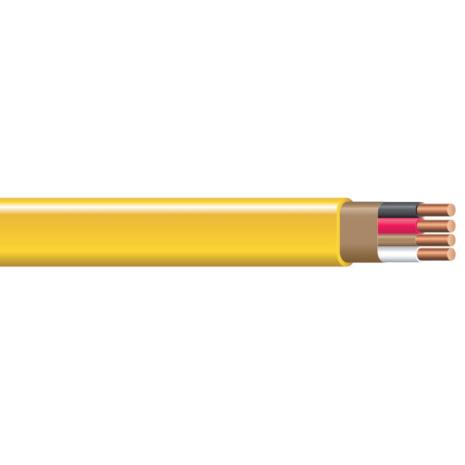 Romex Simpull Solid Indoor 12/3 W G NMB Copper Cable 25ft Coil for Residential