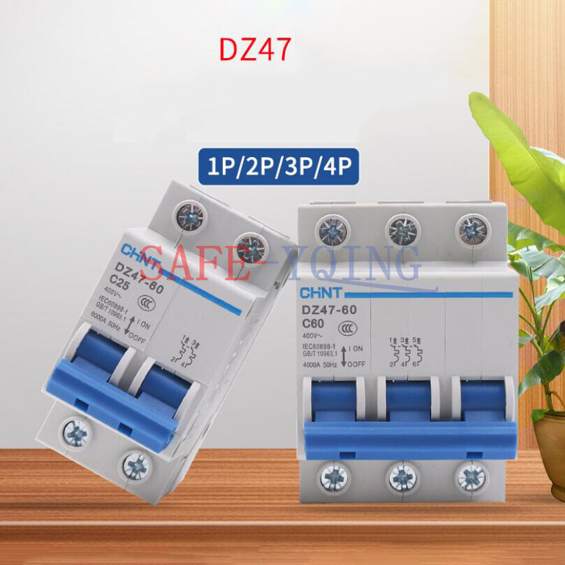1PC DZ47-60 1P 2P 3P 4P 1A 2A 3A 4A 6A 10A 16A 20A 25A 32A 40A 50A 60A Type C